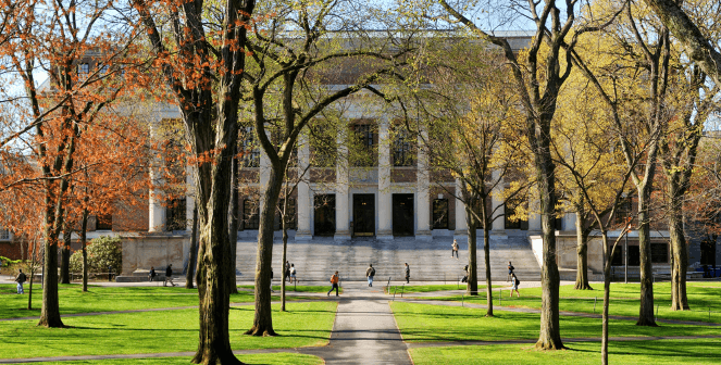 a building with trees in front of it