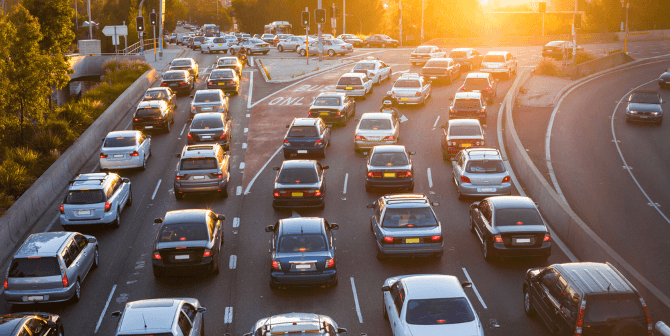 a group of cars on a highway