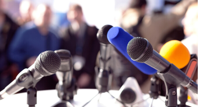 a close-up of a group of microphones